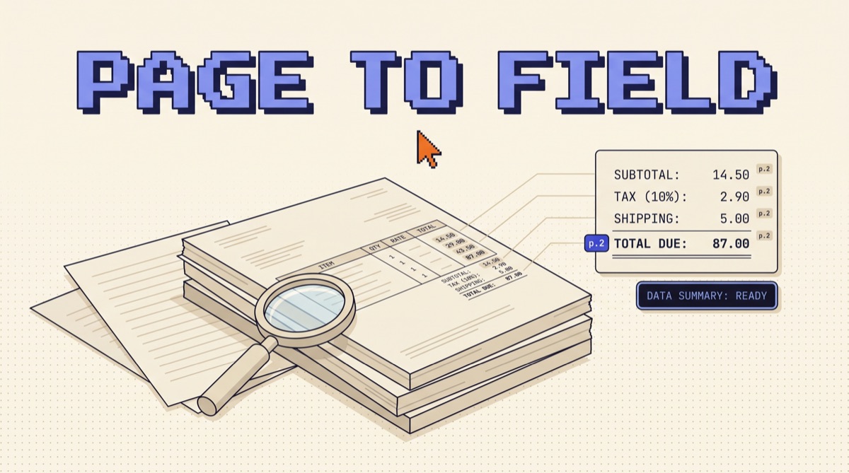 PAGE TO FIELD